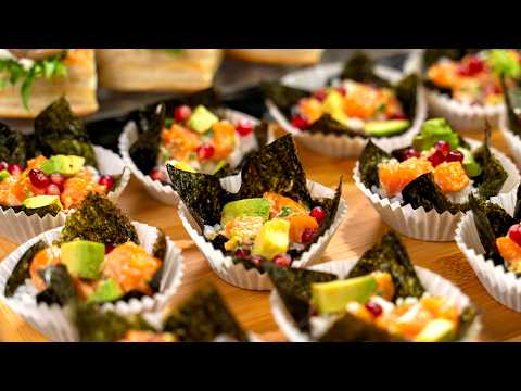 Видео: Sushi Cup Magic – лосось, авокадо и нори в одном укусе. С рецептами из слоеного теста