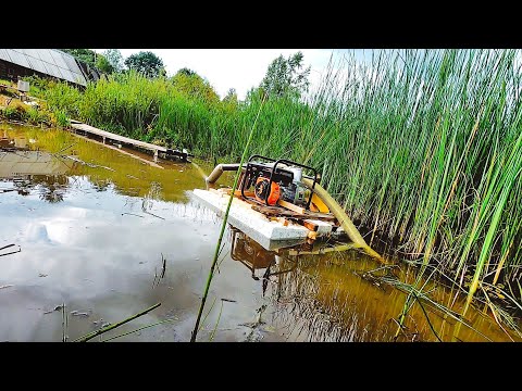 Видео: 10. Плот, мотопомпа, эжектор. Чистим берег.