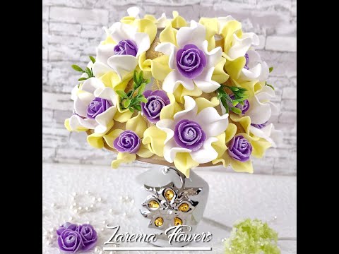 Видео: Мини МК по созданию фантазийного цветочка (из изолона) для светильников