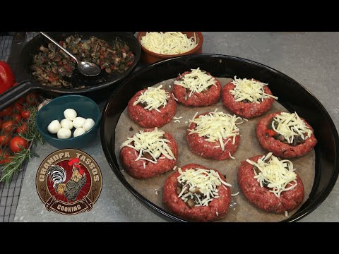 Видео: Фаршированные бургеры из духовки