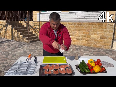 Видео: Стейк из Семги - Вкусно и просто. Шашлык из красной рыбы