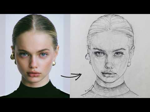 Видео: Очень простой рисунок лица для начинающихМетод Лумиса