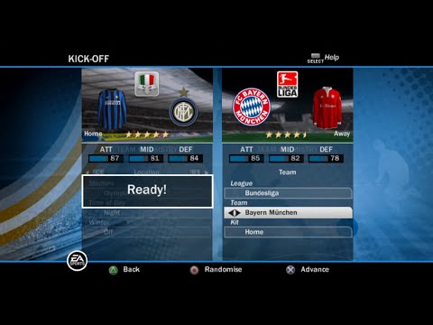 Видео: Игровой процесс FIFA 10 (PS2) — «Интер» против «Баварии»