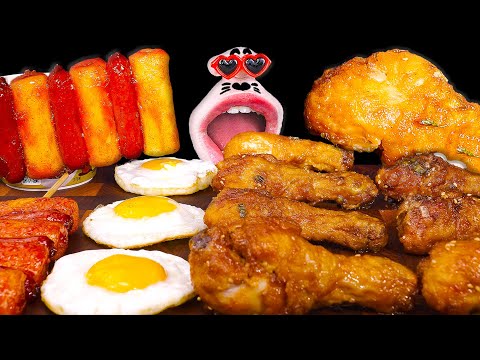 Видео: Сладкая курица King Galbi и лапша из черной фасоли! 🍗🍜🖤 ASMR Mukbang Eating Show :)
