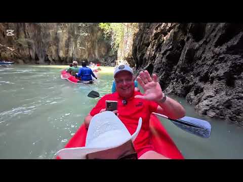 Видео: Экскурсия по островам Джеймса  Бонда, катание на каноэ по пещерам с сталактитами.