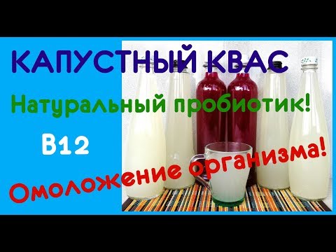 Видео: КАПУСТНЫЙ КВАС! Натуральный пробиотик! Омоложение организма!