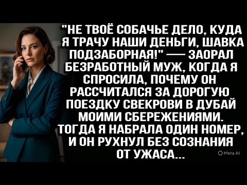 Видео: "НЕ ТВОЁ СОБАЧЬЕ ДЕЛО, КУДА Я ТРАЧУ НАШИ ДЕНЬГИ, ШАВКА ПОДЗАБОРНАЯ!" — ЗАОРАЛ БЕЗРАБОТНЫЙ МУЖ...