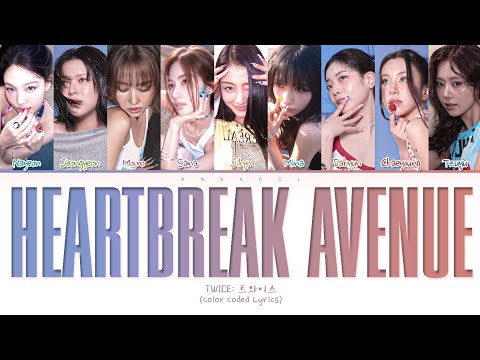 Видео: TWICE HEARTBREAK AVENUE (Перевод на русский) (Color Coded Lyrics)