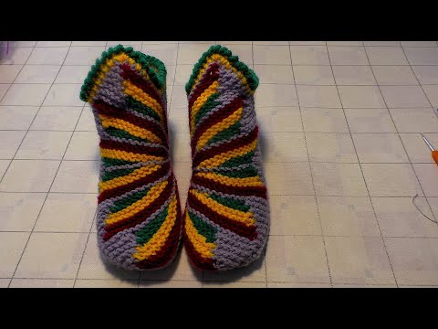 Видео: Увлекательное  вязание СЛЕДЫ НОСКИ на  35-36 р