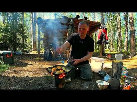 Видео: Второй день в тайге. Живём в рыбацкой избе. Жор щуки продолжается! Рыбалка в глуши! Готовим улов!