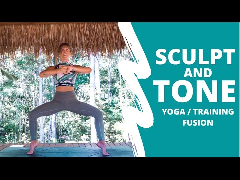 Видео: Total Body SCULPT #1 | Сочетание йоги, пилатеса и тренировок | 27 минут | Эшли Фриман