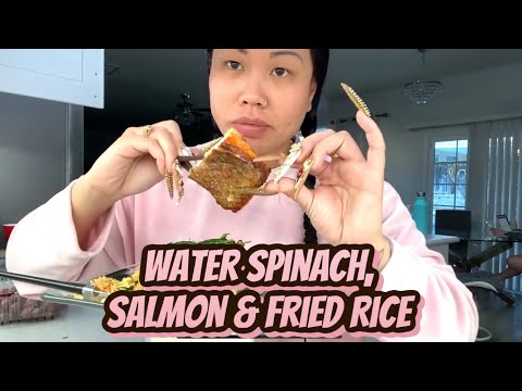 Видео: Вода для приготовления шпината, лосося и жареного риса