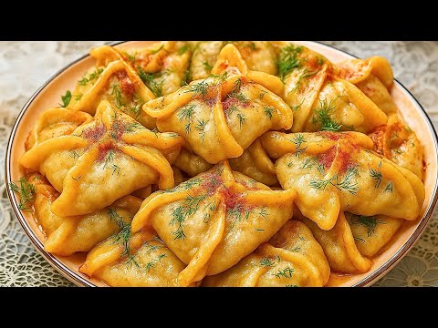 Видео: Такую вкуснятину готовлю через день! Улетает за секунды! Рецепты с тестом!  Манты с мясом