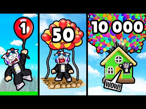 Видео: ОТПРАВИЛ В КОСМОС ЦЕЛЫЙ ДОМ НА ВОЗДУШНЫХ ШАРАХ! ROBLOX Balloon Simulator