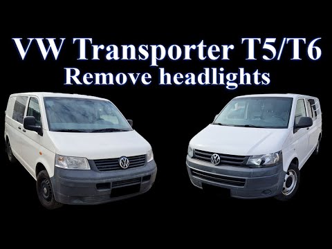 Видео: VW Transporter T5 и T6, снятие фар — руководство