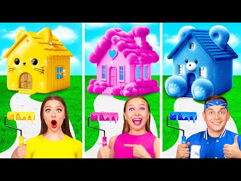 Видео: Домики Одного Цвета Челлендж | Смешные Челленджи от GoFun Challenge