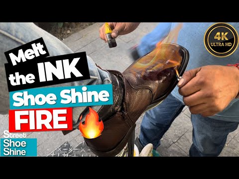 Видео: The Perfect SHOE SHINE FIRE - Чистка обуви ASMR Video #asmr #shoeshine