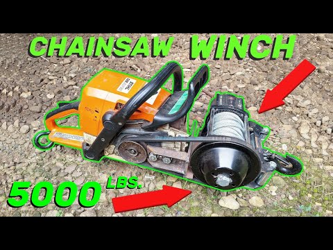 Видео: Создание лебедки с приводом от бензопилы