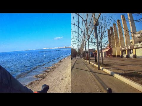 Видео: На велосипеде по городу/ Анапа в январе/ Покатушка по Анапе.