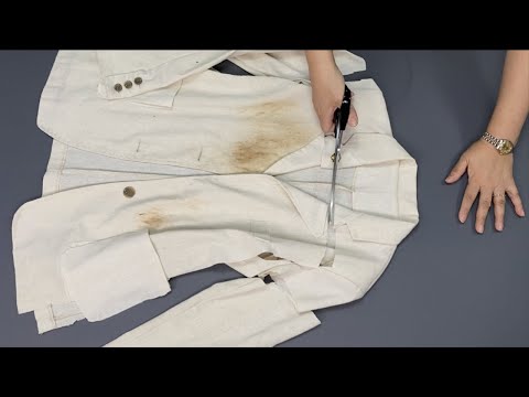 Видео: [DIY] Не выбрасывайте испачканную одежду, которую нельзя носить.