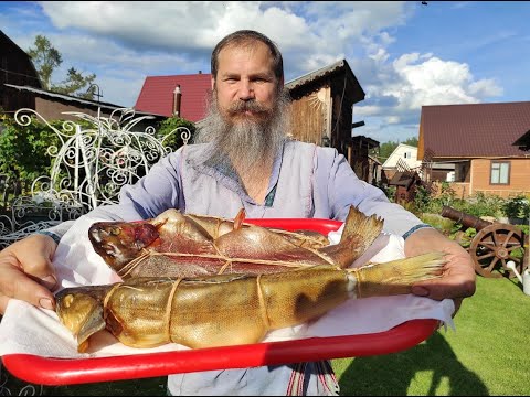 Видео: Рыба горячего копчения Копчение судака