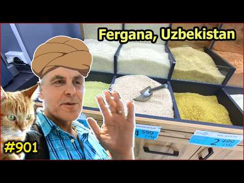 Видео: Узбекистан, Фергана. Цены в супермаркете. Квартира в которой мы живем