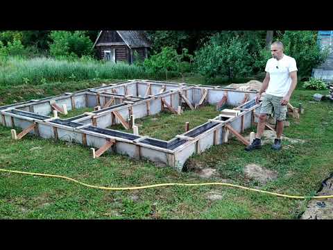 Видео: Опалубка из плоского шифера. Экономично и быстро!