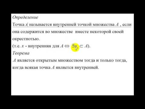 Видео: Интуитивная топология | альтернативное определение открытого множества | 2