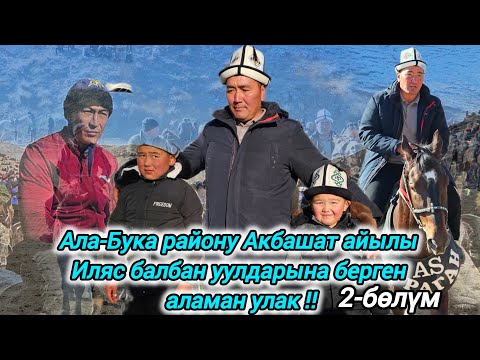 Видео: Ала-Бука району Акбашат айылы Иляс балбан уулдарына берген аламан улактын 2-бөлүмү