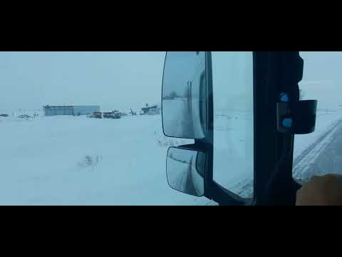 Видео: г. Кокшетау,  трасса то лёд то снег. КазАвтоЖол отдыхает)