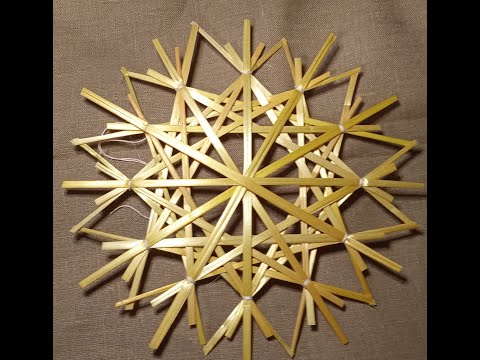 Видео: снежинки из соломки