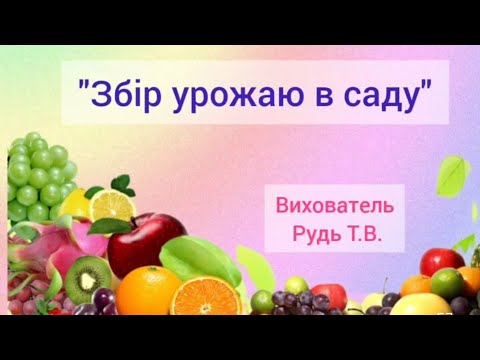 Видео: Ознайомлення з навколишнім "Збір урожаю в саду"