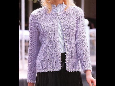 Видео: Очаровательные модели спицами. Схемы узоров.