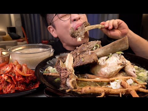 Видео: SUB_Я сам сделал мукбанг с куриными белыми суками. Вкусная еда Легендарный мукбанг