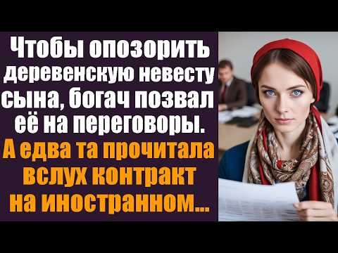 Видео: Чтобы опозорить деревенскую невесту сына, богач позвал её на важные переговоры. А едва та...