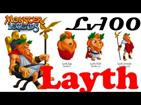 Видео: Layth 1-100 Monster Legends -  монстр света на прокачку
