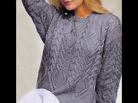 Видео: Эффектные модели. Вязание спицами. Схемы.