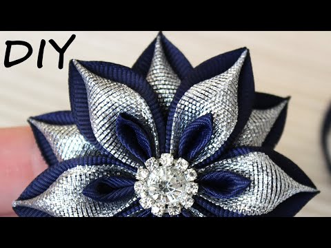 Видео: 🌸 Цветок из лент 🌸 Ribbon flower 🌸