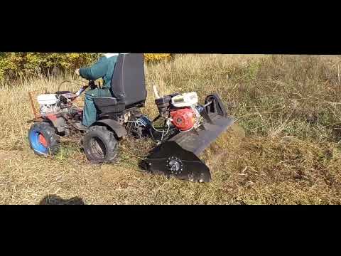Видео: Самодельный мульчер (самодельная цеповая косилка) в работе