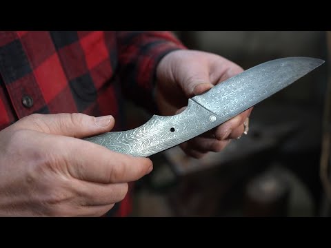 Видео: Сборка ножа с накладками из Aluminum Foil Carbon Fiber