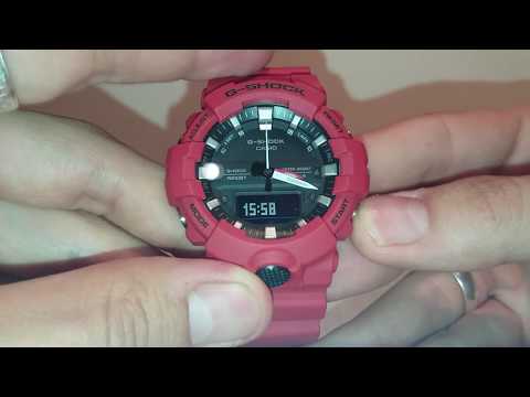 Видео: Casio G-Shock GA-800 настройка часов