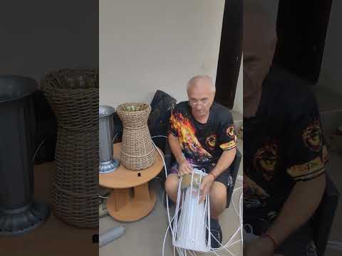Видео: Изготовление вазы под цветы из ротанга. #ротанг. #изделияизротанга. #вазадляцветов . #ваза