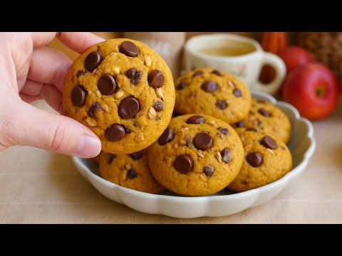 Видео: 🍂 Лучшее тыквенное печенье с кусочками шоколада 🍫