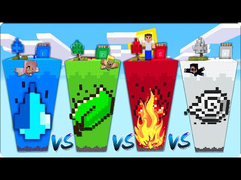 Видео: 🍃💧🔥 4 ЧАНКА: ВОДА Против ОГНЯ Против ВОЗДУХА и ЗЕМЛИ в Майнкрафте! Нубик Шеди Леска Брок 4 чанка