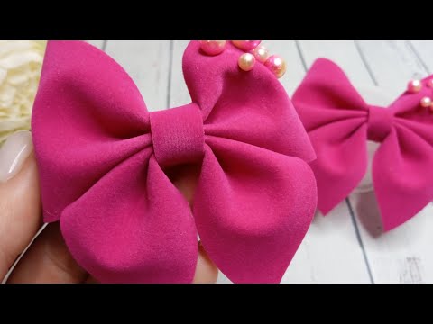 Видео: всего два отрезка и такая красота! бантики из замши! #lbeads