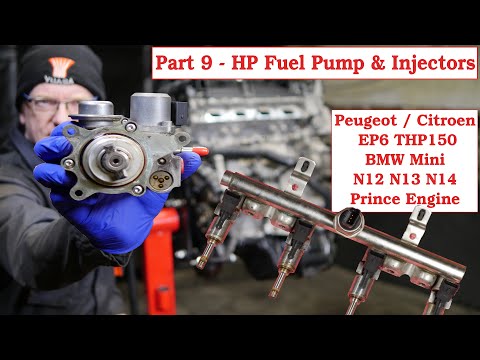 Видео: Часть 9 — Снятие топливного насоса и форсунок на Peugeot 207 208 EP6 THP Citroen BMW Mini N12 N13...