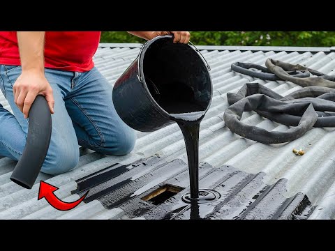 Видео: Из-за использованных шин многие люди не знают секретную формулу ремонта протекающих крыш.