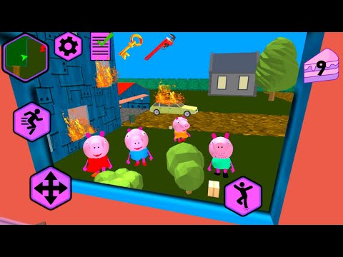Видео: НОВЫЙ ПОЖАР СВИНКА СОСЕДЕЙ! обновленная Игра ПИГГИ Свинка Пеппа - Piggy Neighbor