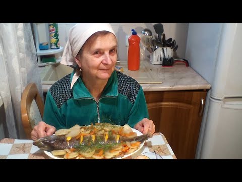 Видео: Горбуша запеченная в духовке в рукаве с картошкой. #суфикс