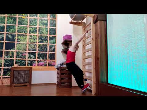 Видео: Растяжка у шведской стенки